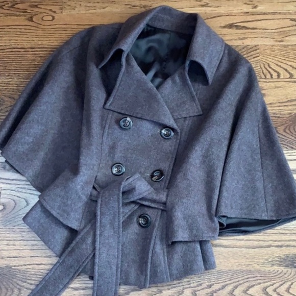 Cashmere Belted Double Breasted Cape Coat, Blazer Size XS - Picture 1 of 11